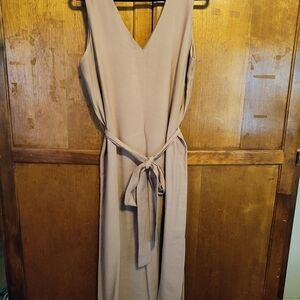 J.O.A. Taupe Maxi Dress with Belt